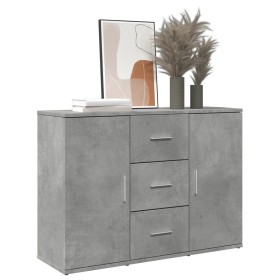 Ingenieurholz-Sideboard in Betongrau 90,5x29,5x65 cm von , Sideboards - Ref: Foro24-849877, Preis: 89,31 €, Rabatt: %