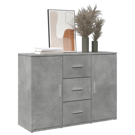 Aparador madera de ingeniería gris hormigón 90,5x29,5x65 cm de , Aparadores - Ref: Foro24-849877, Precio: 84,92 €, Descuento: %