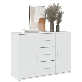 High-gloss white engineered wood sideboard 90.5x29.5x65 cm by , Sideboards - Ref: Foro24-849875, Price: 97,36 €, Discount: %