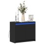 Sideboard mit LED-Beleuchtung aus schwarzem Ingenieurholz 72x34x61 cm von , Sideboards - Ref: Foro24-852174, Preis: 76,96 €, ...