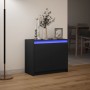 Sideboard mit LED-Beleuchtung aus schwarzem Ingenieurholz 72x34x61 cm von , Sideboards - Ref: Foro24-852174, Preis: 76,96 €, ...