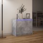 Sideboard with LED lights, engineered wood in gray concrete finish, 72x34x61 cm. by , Sideboards - Ref: Foro24-852176, Price:...