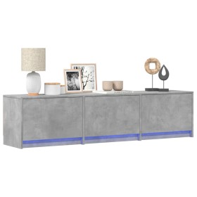 LED TV stand in gray concrete engineered wood 165x34x40 cm by , TV Furniture - Ref: Foro24-852253, Price: 109,25 €, Discount: %