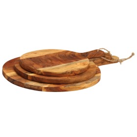 Tablas de cortar 3 piezas madera maciza de acacia de , Tablas de cortar - Ref: Foro24-376052, Precio: 43,99 €, Descuento: %