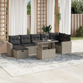 Garden sofa set 8 pcs. and cushions synthetic rattan gray by , Garden sets - Ref: Foro24-3274832, Price: 597,99 €, Discount: %