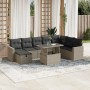 Set garden furniture 9 pcs. and cushions light gray synthetic rattan by , Garden sets - Ref: Foro24-3274872, Price: 677,54 €,...