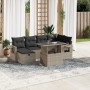 Set mit 7 Gartensofas mit Kissen PE Rattan hellgrau von , Gartensets - Ref: Foro24-3274982, Preis: 550,83 €, Rabatt: %