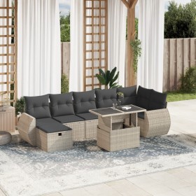 Garden sofa set 8 pcs. and cushions synthetic rattan gray by , Garden sets - Ref: Foro24-3275152, Price: 634,63 €, Discount: %