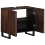 Bathroom sink cabinet solid wood mango brown 62x34x58 cm by , Bathroom furniture - Ref: Foro24-377531, Price: 103,30 €, Disco...