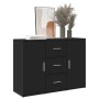 Black engineered wood sideboard 90,5x29,5x65 cm by , Sideboards - Ref: Foro24-849874, Price: 91,99 €, Discount: %