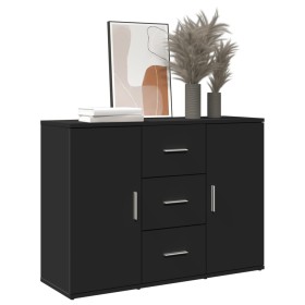 Aparador de madera de ingeniería negro 90,5x29,5x65 cm de , Aparadores - Ref: Foro24-849874, Precio: 91,99 €, Descuento: %