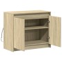 Aparador con LED madera de ingeniería roble Sonoma 72x34x61 cm de , Aparadores - Ref: Foro24-852175, Precio: 74,66 €, Descuen...