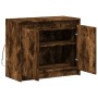 Sideboard with LED smoked oak engineered wood 72x34x61 cm by , Sideboards - Ref: Foro24-852177, Price: 74,75 €, Discount: %