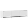 TV cabinet with LED engineered wood white 165x34x40 cm by , TV Furniture - Ref: Foro24-852250, Price: 112,64 €, Discount: %