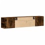 TV wall cabinet with LED light smoked oak 180x31x39.5 cm by , TV Furniture - Ref: Foro24-3307958, Price: 148,52 €, Discount: %