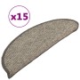 Self-adhesive stair mat 15 pcs beige and gray 56x17x3cm by , Stair mats - Ref: Foro24-326894, Price: 81,36 €, Discount: %