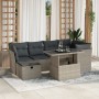 Garden sofa set 7 pcs with cushions light grey PE rattan by , Garden sets - Ref: Foro24-3274662, Price: 554,99 €, Discount: %