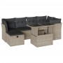 Garden sofa set 7 pcs with cushions light grey PE rattan by , Garden sets - Ref: Foro24-3274662, Price: 554,07 €, Discount: %