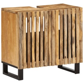 Badezimmer Waschbeckenschrank massiv Mangoholz 62x34x58 cm von , Badezimmermöbel - Ref: Foro24-377529, Preis: 103,99 €, Rabat...