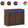 Sideboard with LED engineered wood brown oak 72x34x61 cm by , Sideboards - Ref: Foro24-852179, Price: 76,86 €, Discount: %