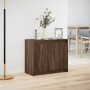 Sideboard mit LED Holzwerkstoff Eiche braun 72x34x61 cm von , Sideboards - Ref: Foro24-852179, Preis: 76,86 €, Rabatt: %