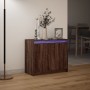 Sideboard mit LED Holzwerkstoff Eiche braun 72x34x61 cm von , Sideboards - Ref: Foro24-852179, Preis: 76,86 €, Rabatt: %