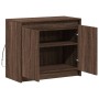 Sideboard with LED engineered wood brown oak 72x34x61 cm by , Sideboards - Ref: Foro24-852179, Price: 76,86 €, Discount: %