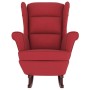 Rocking chair with wooden legs and wine red velvet stool by , Rocking chairs - Ref: Foro24-3121235, Price: 284,99 €, Discount: %