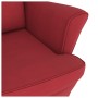 Sillón mecedora patas madera y taburete terciopelo rojo vino de , Mecedoras - Ref: Foro24-3121235, Precio: 304,45 €, Descuent...