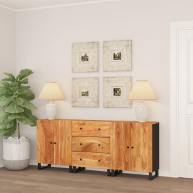 Sideboard 3 pieces solid acacia wood by , Sideboards - Ref: Foro24-3143639, Price: 419,36 €, Discount: %