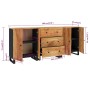 3-teiliges Sideboard aus massivem Akazienholz von , Sideboards - Ref: Foro24-3143639, Preis: 480,61 €, Rabatt: %