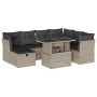 Set de sofás de jardín 8 pzas y cojines ratán sintético gris de , Conjuntos de jardín - Ref: Foro24-3274682, Precio: 619,74 €...