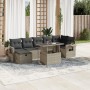 Gartensofa 8-teilig und Kissen synthetisches Rattan grau von , Gartensets - Ref: Foro24-3274992, Preis: 603,06 €, Rabatt: %