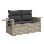 Set Gartenmöbel 9-tlg. und Kissen hellgrau synthetisches Rattan von , Gartensets - Ref: Foro24-3275032, Preis: 669,18 €, Raba...