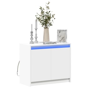 Sideboard with LED white engineered wood 72x34x61 cm by , Sideboards - Ref: Foro24-852173, Price: 76,99 €, Discount: %