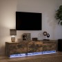 Smoked oak engineered wood LED TV cabinet 165x34x40 cm by , TV Furniture - Ref: Foro24-852254, Price: 109,25 €, Discount: %