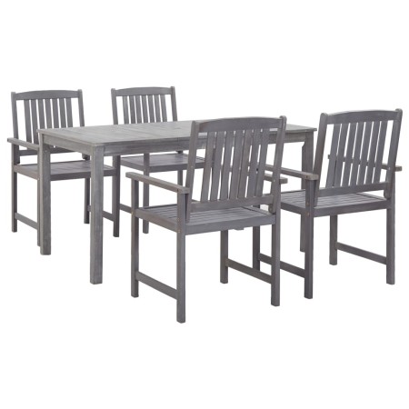 Garten-Esszimmer-Set 5-teilig massiv grau Akazienholz von , Gartensets - Ref: Foro24-45940, Preis: 419,72 €, Rabatt: %