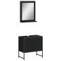 Bathroom furniture set 2 pcs black engineered wood by , Bathroom furniture - Ref: Foro24-3214334, Price: 92,47 €, Discount: %