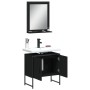 Bathroom furniture set 2 pcs black engineered wood by , Bathroom furniture - Ref: Foro24-3214334, Price: 92,47 €, Discount: %