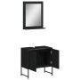 Bathroom furniture set 2 pcs black engineered wood by , Bathroom furniture - Ref: Foro24-3214334, Price: 92,47 €, Discount: %