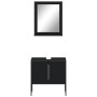 Bathroom furniture set 2 pcs black engineered wood by , Bathroom furniture - Ref: Foro24-3214334, Price: 92,47 €, Discount: %