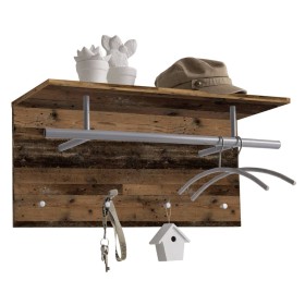 FMD Brown antique wall coat rack 72x29,3x34,5 cm by , Hat and coat racks - Ref: Foro24-426339, Price: 45,13 €, Discount: %