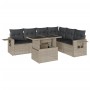 Garden sofa set 7 pcs with cushions light grey PE rattan by , Garden sets - Ref: Foro24-3267932, Price: 547,33 €, Discount: %