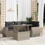 Gartensofa und Kissen Set 5tlg. hellgrau synthetisches Rattan von , Gartensets - Ref: Foro24-3268512, Preis: 462,34 €, Rabatt: %