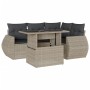 Gartensofa und Kissen Set 5tlg. hellgrau synthetisches Rattan von , Gartensets - Ref: Foro24-3268512, Preis: 462,34 €, Rabatt: %