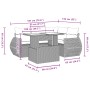 Set of garden sofas and cushions 5 pcs light gray synthetic rattan by , Garden sets - Ref: Foro24-3268512, Price: 464,23 €, D...