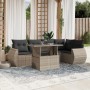 Gartensofa-Set 7-teilig mit Kissen hellgrau PE Rattan von , Gartensets - Ref: Foro24-3268552, Preis: 575,50 €, Rabatt: %