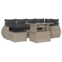 Garden sofa set 7 pcs with cushions light grey PE rattan by , Garden sets - Ref: Foro24-3268682, Price: 586,27 €, Discount: %