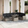 Set muebles jardín 9 pzas y cojines ratán sintético gris claro de , Conjuntos de jardín - Ref: Foro24-3268732, Precio: 677,99...