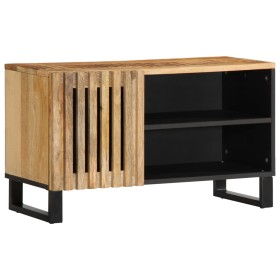 Mueble de TV madera maciza de mango rugosa 80x34x46 cm de , Almacenamiento para CD y DVD - Ref: Foro24-377509, Precio: 102,99...